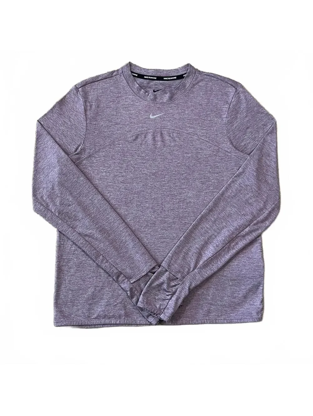 Nike Swift Element UV Crew Neck Running Top Women Small Purple Heather